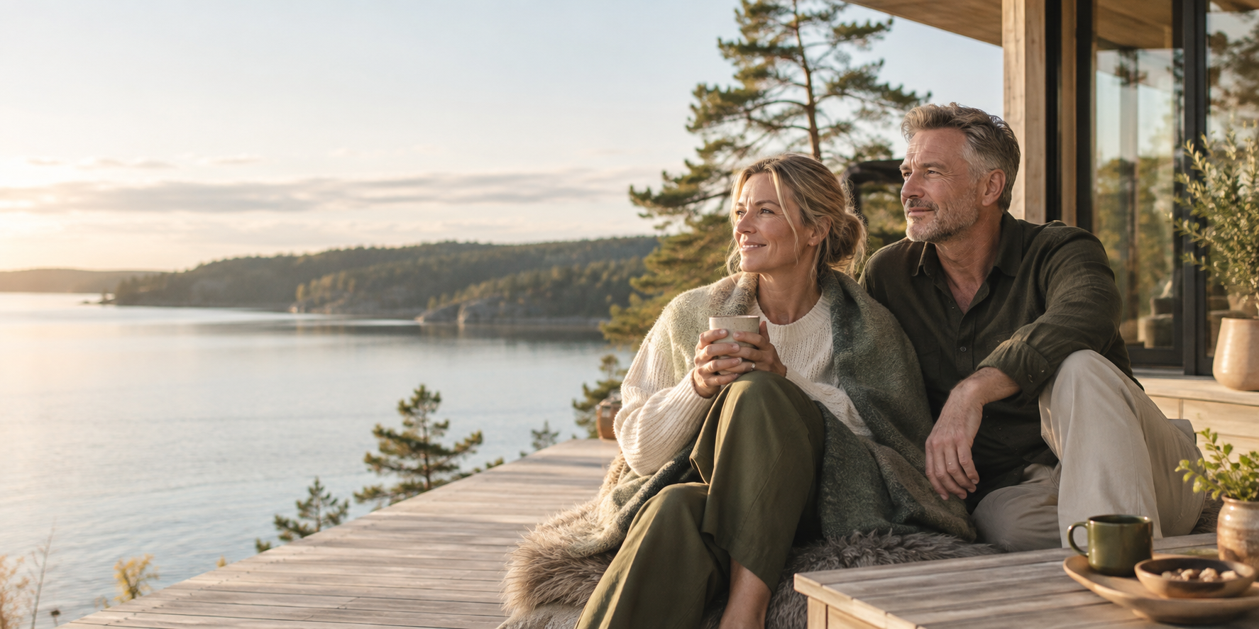 Ett par blickar ut över en lugn svensk sjö